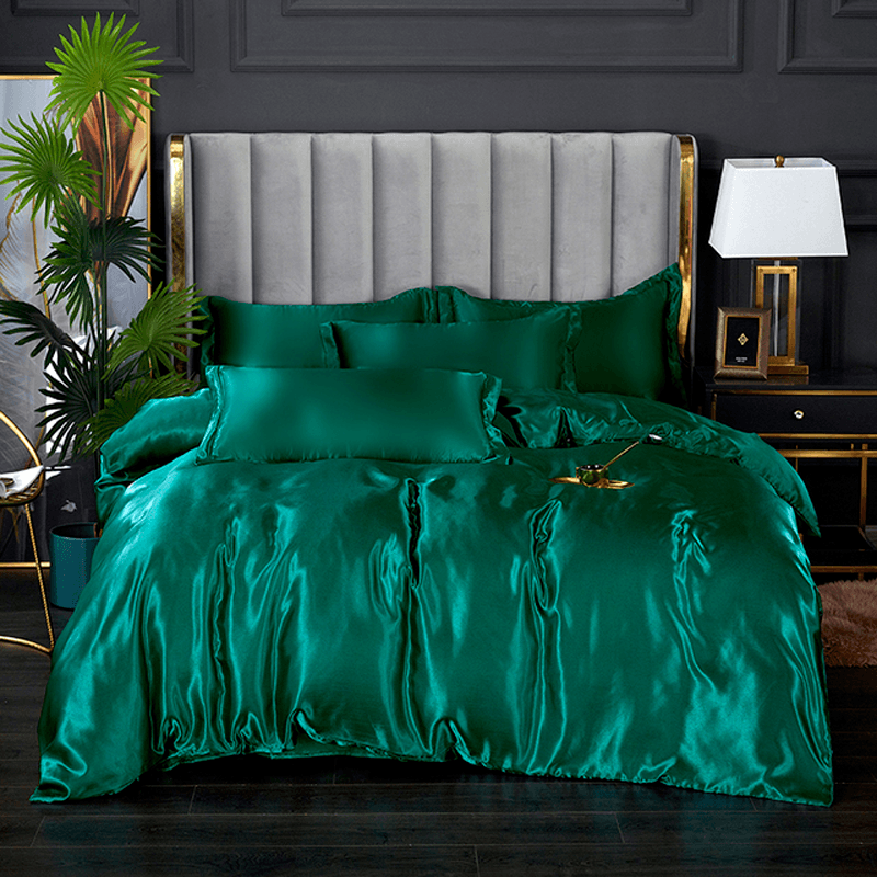 Conjunto de Cama de Cetim ConfortPlus | 4 Peças Linha Premium