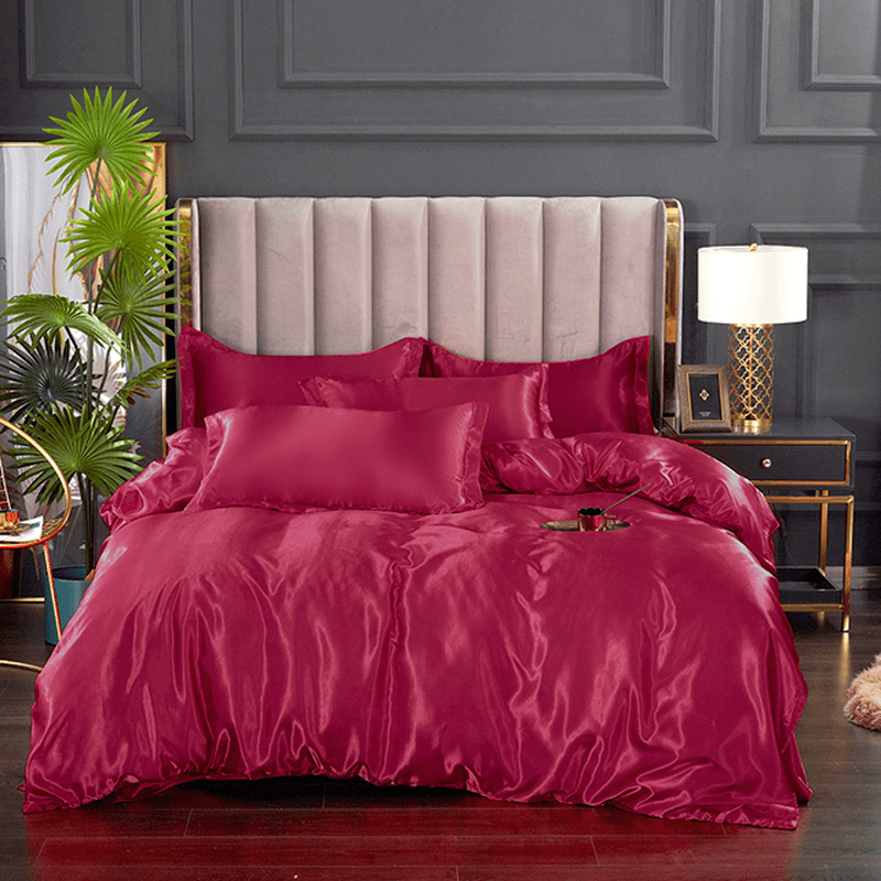Conjunto de Cama de Cetim ConfortPlus | 4 Peças Linha Premium
