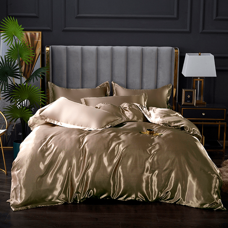 Conjunto de Cama de Cetim ConfortPlus | 4 Peças Linha Premium