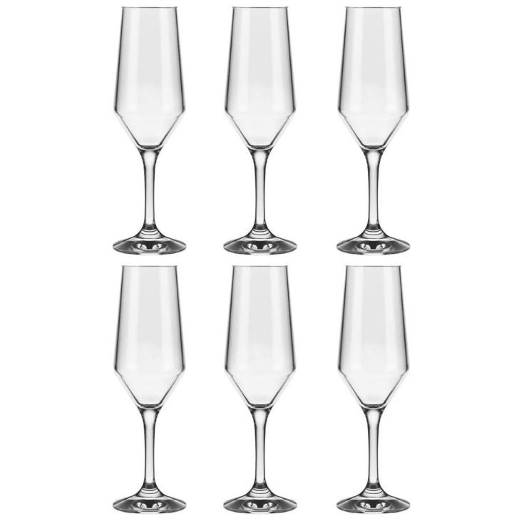 Set de 6 flûtes à champagne de 186 ml SM Buffet Nadir Figue