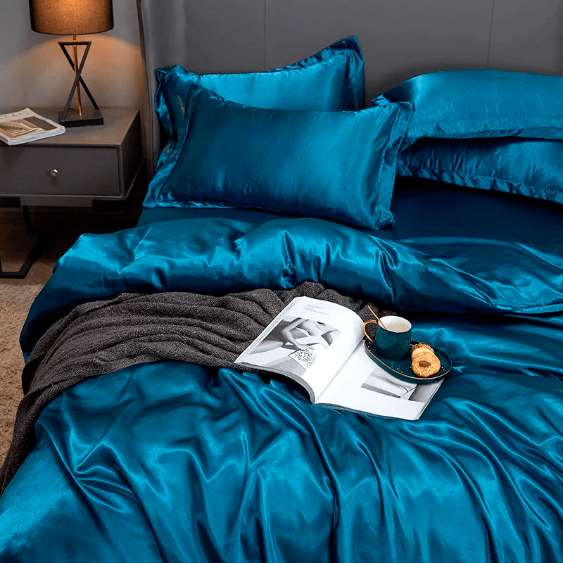 Conjunto de Cama de Cetim ConfortPlus | 4 Peças Linha Premium
