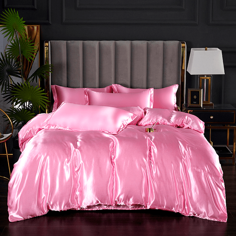 Conjunto de Cama de Cetim ConfortPlus | 4 Peças Linha Premium