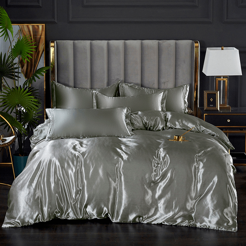 Conjunto de Cama de Cetim ConfortPlus | 4 Peças Linha Premium