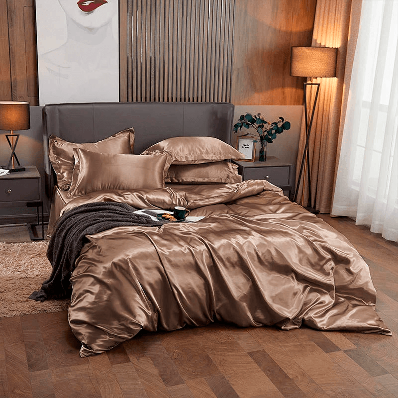 Conjunto de Cama de Cetim ConfortPlus | 4 Peças Linha Premium