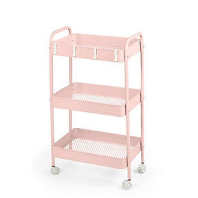 Carrinho Multiuso Organizador 3 Prateleiras - Rosa