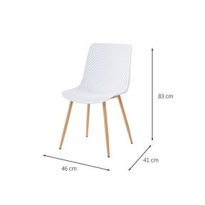 Set de 2 chaises Lindy en blanc