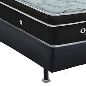 Ensemble de lit Box Cori avec matelas Elegant à ressorts ensachés (28x88x188) Simple – Noir