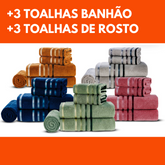 '+ 3 Toalhas Banhão + 3 Toalhas de Rosto